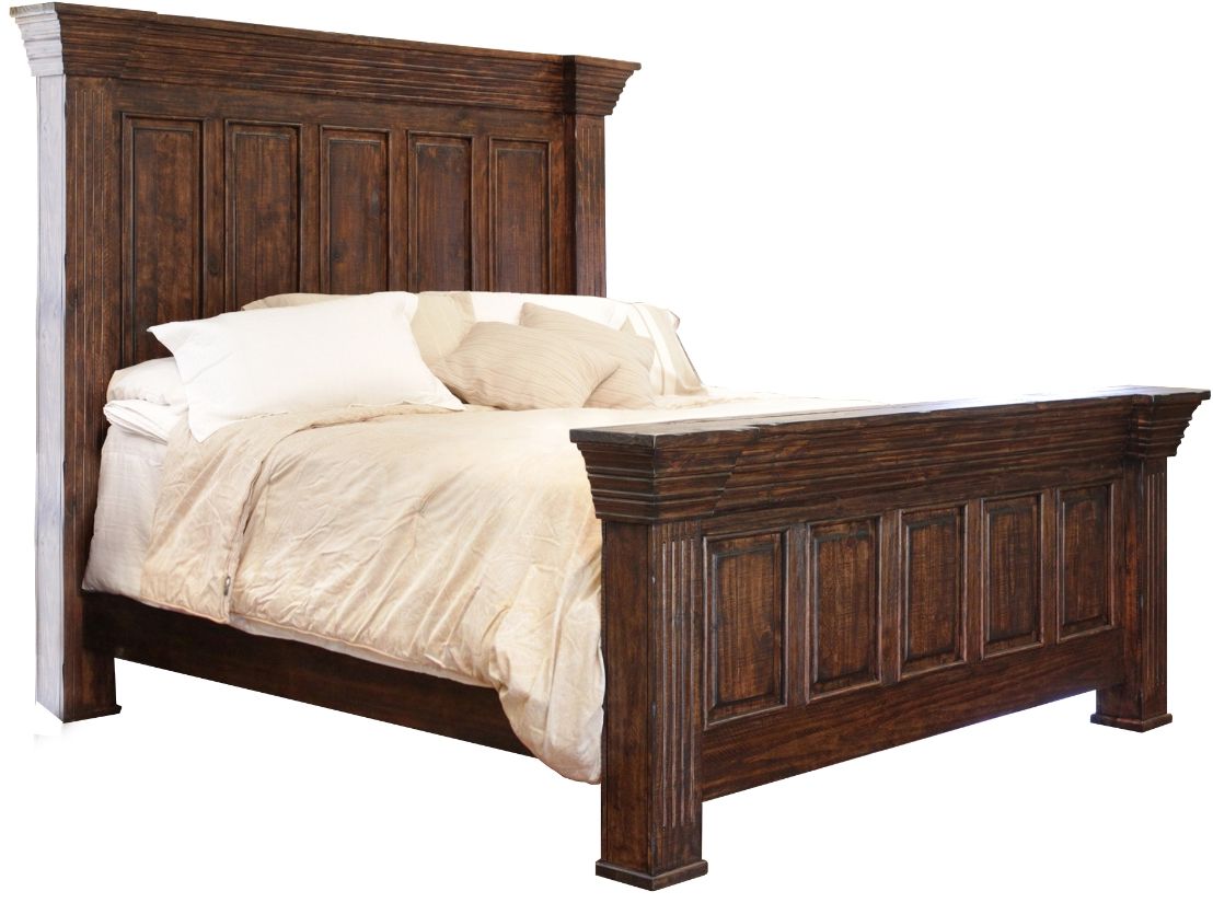 International Furniture Direct Terra Brown California King Panel Bed