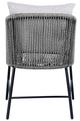 Armen Living Ditas Black/Dark Gray Outdoor Dining Chair-4