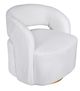 A & B Home Cream Swivel Barrel Chair-0
