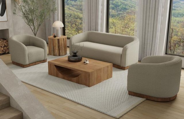 International Furniture Direct Suomi Beige Sofa-1
