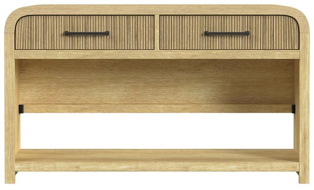 Elements International Ridgemont Natural Sofa Table with Bottom Shelf-2