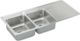 Elkay Lustertone® Classic Lustrous Satin 48" x 22" x 7-5/8" 1-Hole Equal Double Bowl Drop-In Sink with Right Drainboard-0