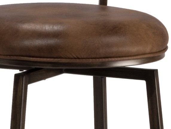HH2 Home Greenfield Dark Brown Swivel Bar Stool-3