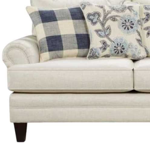 Fusion Furniture Catalina Linen White Loveseat-1