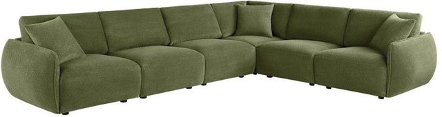 Coaster® Elysia 6-Piece Green Upholstered Modular Sectional-0
