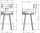 Amisco Barry Magnetite/Pixel Swivel Counter Stool-4