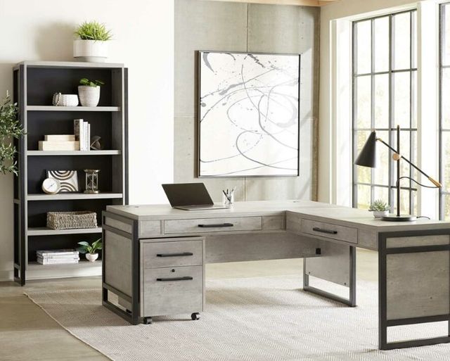 Martin Furniture Mason Concrete Open Bookcase-4