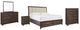 Signature Design by Ashley® Brueban 5-Piece Brown California King Panel Storage Bed Set-0