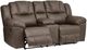 Signature Design by Ashley® Lowilla Driftwood Manual Reclining Loveseat with Console-1