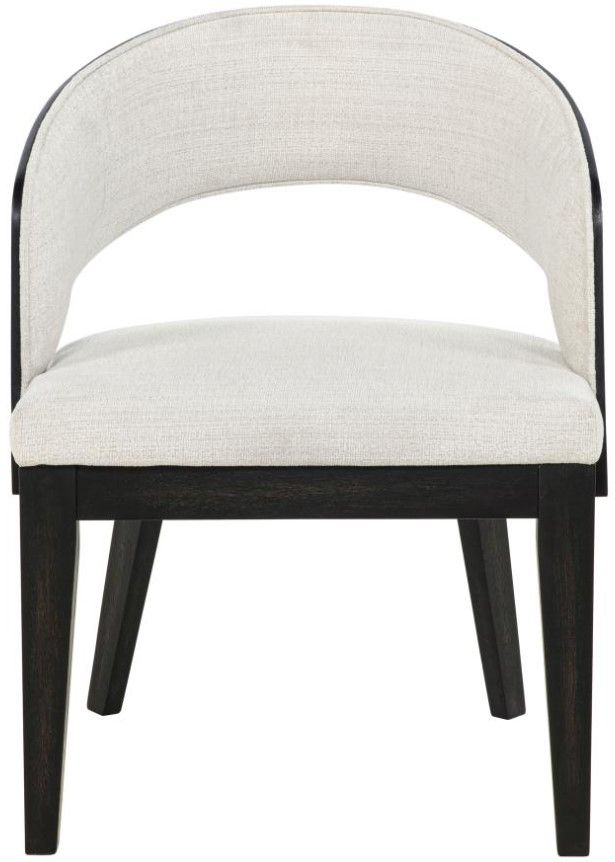 Coaster® Leandro Burnished Black/Cream Upholstered Arm Chair-1