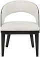 Coaster® Leandro Burnished Black/Cream Upholstered Arm Chair-1