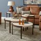 Flexsteel® Palette Beige Tall Bunching Table with Brown Base-3