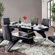 Furniture of America® Midvale Black Dining Table with Chrome Base -1