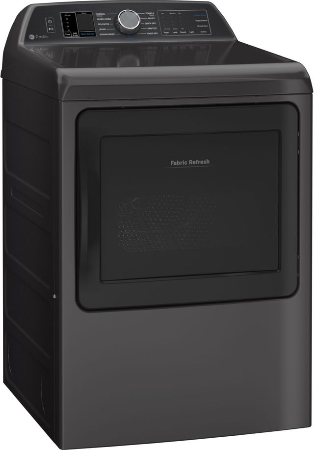 GE Profile™ 7.3 Cu. Ft. Diamond Gray Front Load Gas Dryer-1