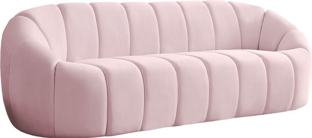 Meridian Furniture Elijah Pink Velvet Sofa-1