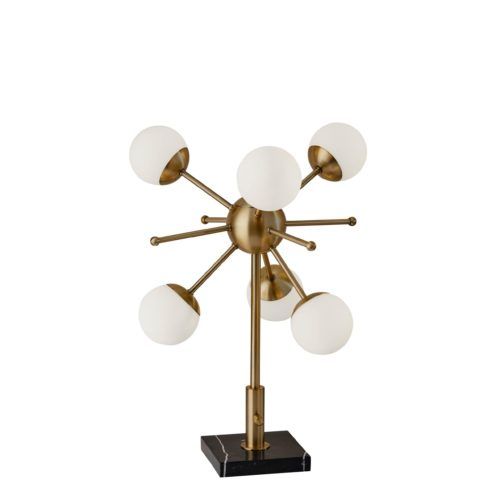 Adesso® Doppler Antique Brass LED Table Lamp-0