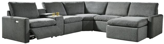 Signature Design by Ashley® Hartsdale 6-Piece Granite Right-Arm Facing Power Reclining Sectional and Chaise with Console-0