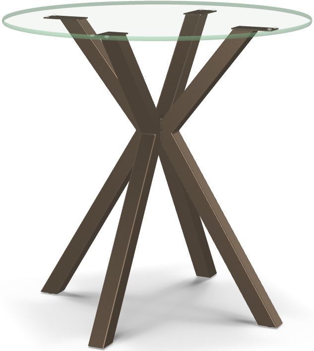 Amisco Customizable Asterisk Clear Round Counter-Height Table-0