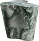 TOV Furniture Slab Gray 18" Marble Concrete Indoor/Outdoor Side Table-0