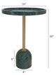 A & B Home Green Decorative Side Table with Gold Base-4