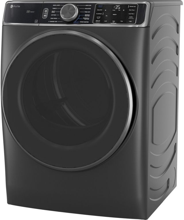 GE Profile™ 7.8 Cu Ft. Carbon Graphite Front Load Gas Dryer-3