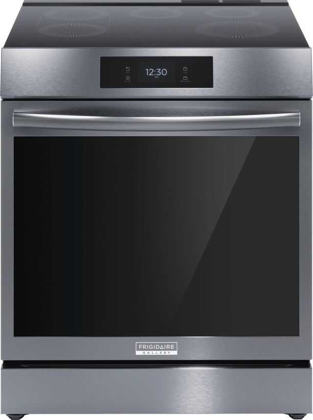 Frigidaire Gallery® 30" Smudge-Proof® Black Stainless Steel Slide In Induction Range-0
