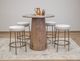 International Furniture Direct Sahara Brown Bistro Table-4