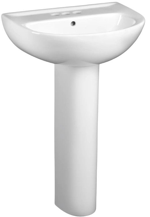 American Standard Evolution White 4" Centerset Pedestal Sink Top and Leg Combination-0