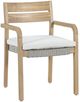 New Classic® Home Furnishings Arden Brown/Natural Fabric/Wicker Outdoor Patio Dining Arm Chair-0