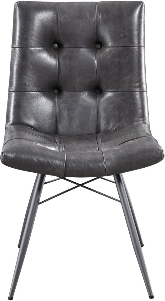 Coaster® Aiken 4-Piece Charcoal Tufted Dining Chairs-0