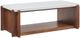 Flexsteel® Lincoln White Coffee Table with Walnut Base and Casters-0