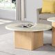 ACME Furniture Qwin White Coffee Table with Oak Base-1