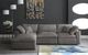Meridian Furniture Cozy 4-Piece Grey Velvet Cloud Modular Sectional-5