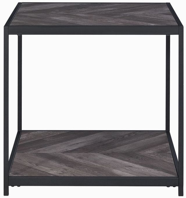 Coaster® Beckley Grey End Table with Sand Black Base-0
