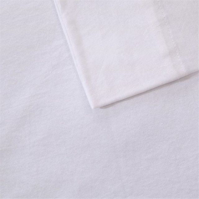 Olliix by Intelligent Design White Queen Cotton Blend Jersey Knit All Season Sheet Set-2