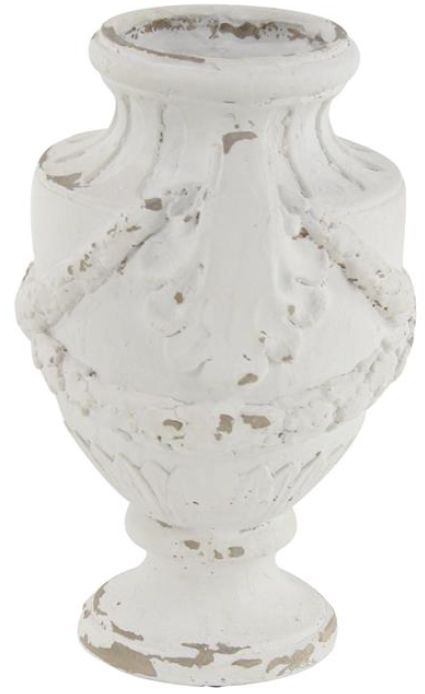 Deco Marche Distressed White Vase-1