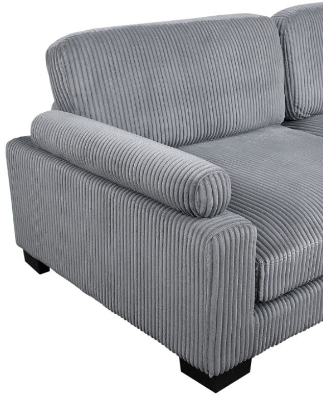 Homelegance® Traverse 4-Piece Gray Modular Sectional with Reversible Chaise and Ottoman-3