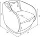 Coaster® Arnaud Navy Upholstered Swivel Accent Chair-2