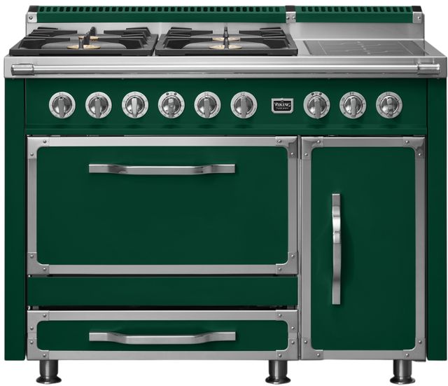 Viking® Tuscany 48" Ivy Pro Style Dual Fuel Range with 2 Induction-0