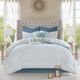 Olliix by Madison Park Blue California King Isla 8 Piece Cotton Printed Reversible Comforter Set-4