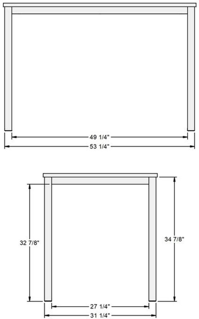 Amisco Customizable Azilis Birch Veneer Counter Height Table-2
