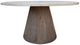 International Furniture Direct Sahara Cream Round Dining Table with Brown Base-0