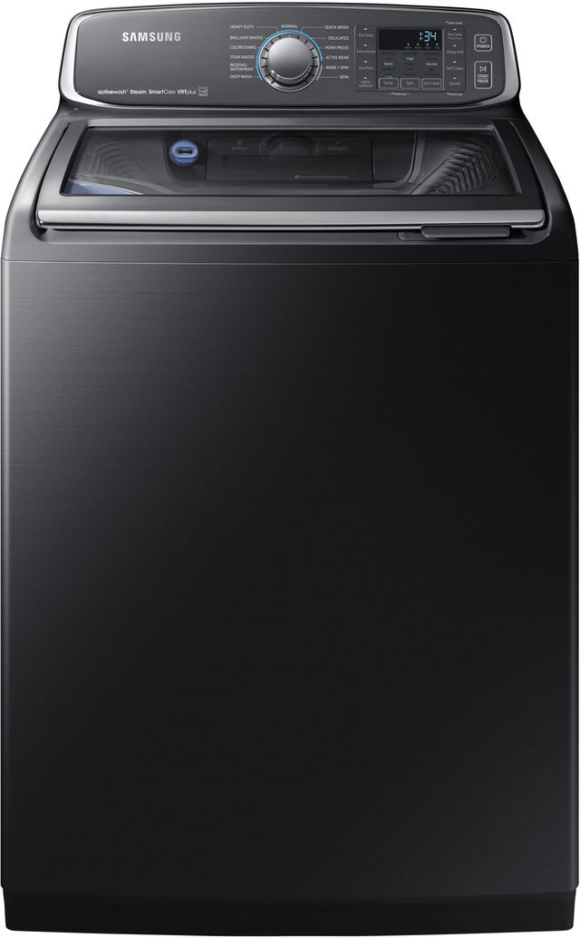 Samsung 5.2 Cu. Ft. Fingerprint Resistant Black Stainless Steel Top Load Washer-0