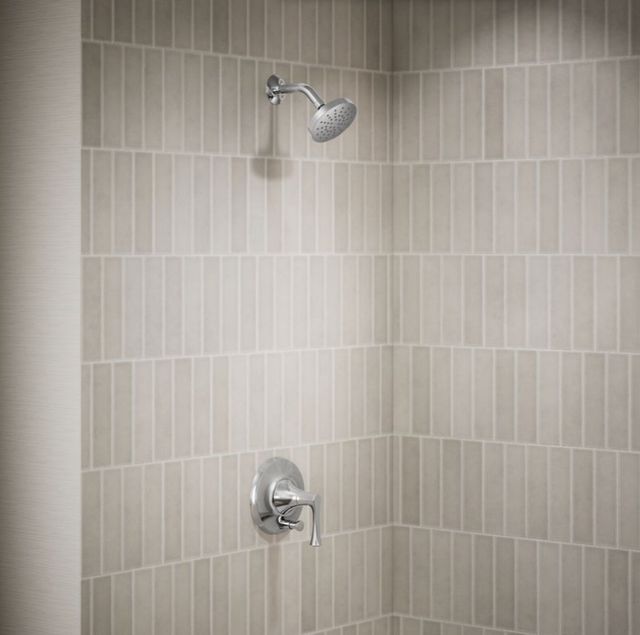 KOHLER® Buckley™ Rite-Temp® Polished Chrome Shower Trim Kit with Push-Button Diverter-1