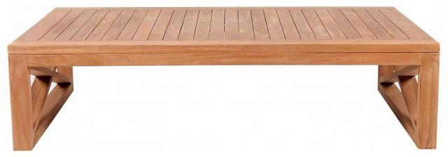 Meridian Furniture Anguilla Natural Teak 14" Outdoor Coffee Table-1