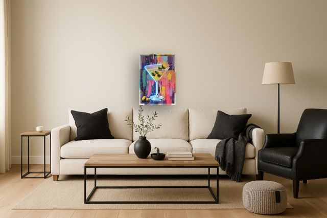 Classy Living Luminous Neon Martini Wall Art-1