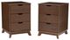 Powell® Portix 2-Piece Walnut 3-Drawer Nightstand Set-0