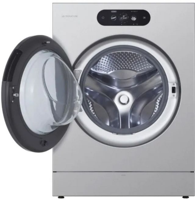 LG Signature 5.8 Cu. Ft. Brushed Platinum Steel Front Load Washer-4