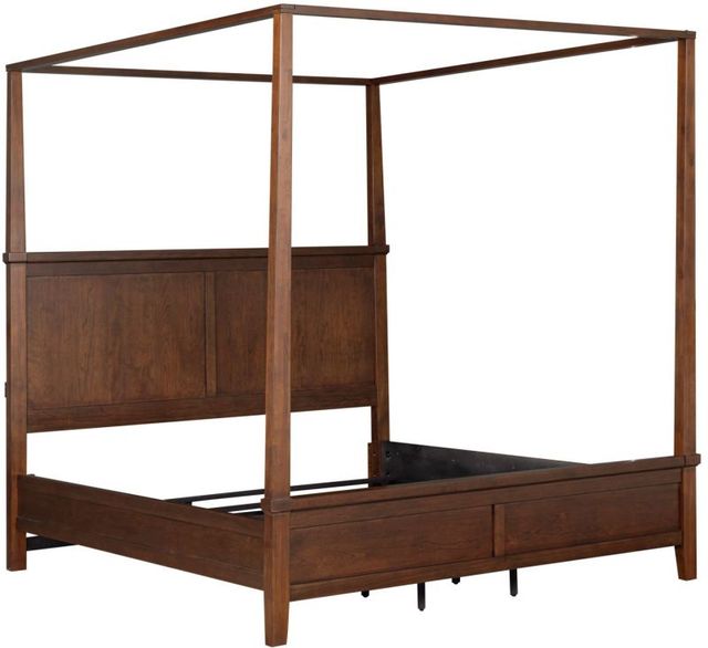 aspenhome® Channing Harvest Cherry California King Canopy Bed-3