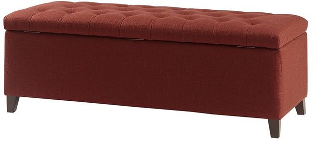 Olliix by Madison Park Rust Red Shandra Tufted Top Storage Bench-1